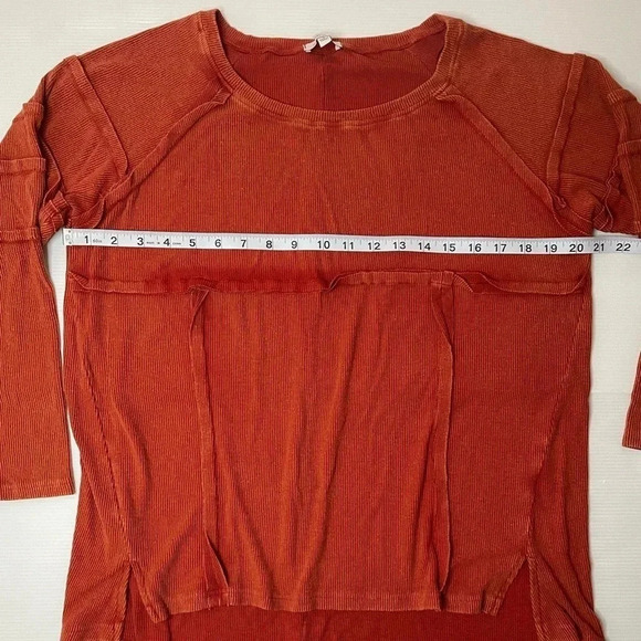 3 FOR $15 White Birch Burnt Orange Long Sleeve Flowy Top Size S - Picture 2 of 6